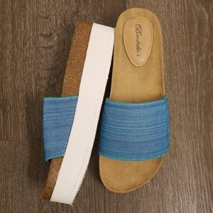 Blue Comfortable Slides